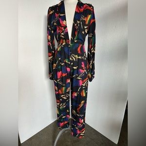 Farm Rio fiery leaf jumpsuit